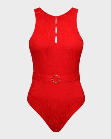 Aqua Blu Australia Rossa Prudence Cutout One-Piece Swimsuit