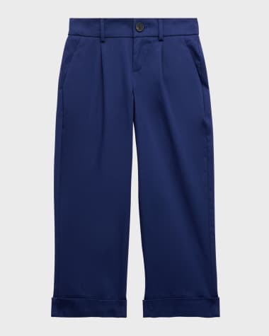 Fendi Boy's FF Embroidered Denim Jeans, Size 4-6