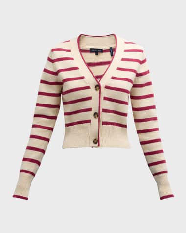 Veronica Beard Noorie Striped Cardigan