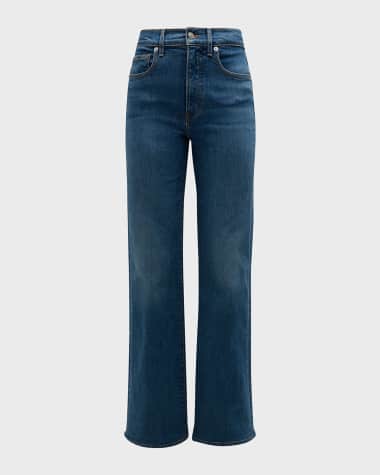 Veronica Beard Crosbie Slim Wide-Leg Jeans
