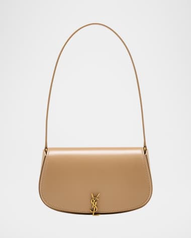 Saint Laurent Mini YSL Flap Leather Shoulder Bag