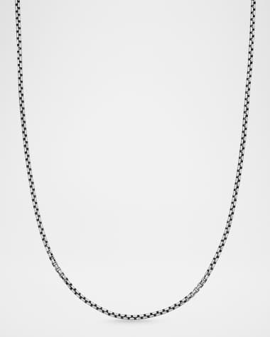 David Yurman 1.7mm Men's Box Chain Necklace in Silver