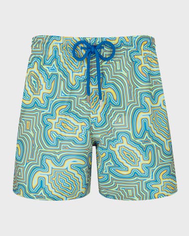 Vilebrequin Men's Tortues Hypnotiques Swim Trunks