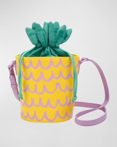 Stella McCartney Kids Girl's Pineapple Waves Bucket Bag