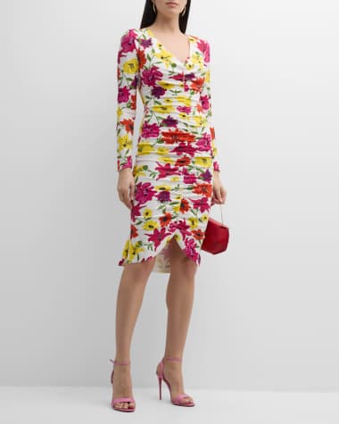 Chiara Boni La Petite Robe Tatangela Floral-Print Bodycon Midi Dress