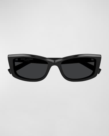 Saint Laurent Logo Acetate Cat-Eye Sunglasses