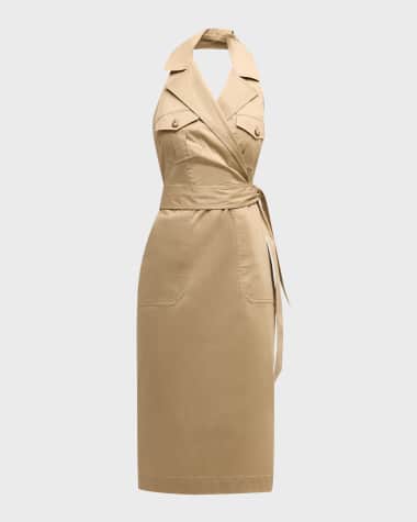 Veronica Beard Kitana Halter Wrap Dress
