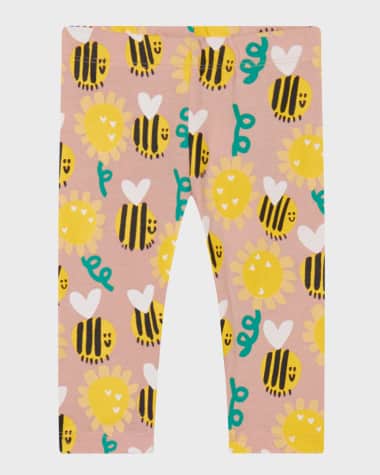 Stella McCartney Kids Girl's Sunflowers and Bees Printed Leggings, Size 12M-36M