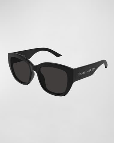 McQueen Logo Acetate Butterfly Sunglasses