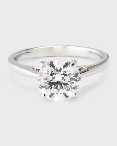 Neiman Marcus Lab Grown Diamonds Lab Gown Diamond Platinum Solitaire Ring, Size 6, 2.0tcw