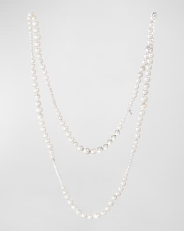 Utopia 18K White Gold Necklace with Freshwater Pearls