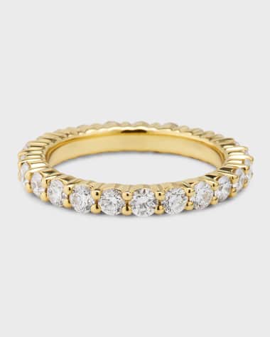 Neiman Marcus Lab Grown Diamonds Lab Grown Diamond 18K Yellow Gold Eternity Band, Size 6, 1.5tcw
