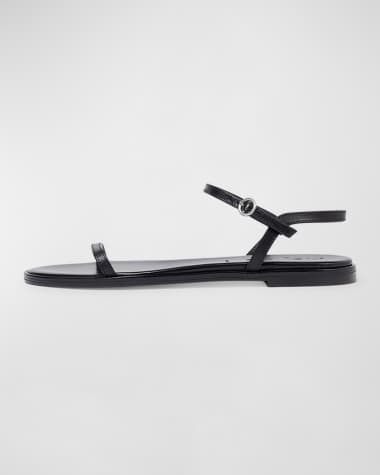 Aeyde Nettie Leather Ankle-Strap Sandals