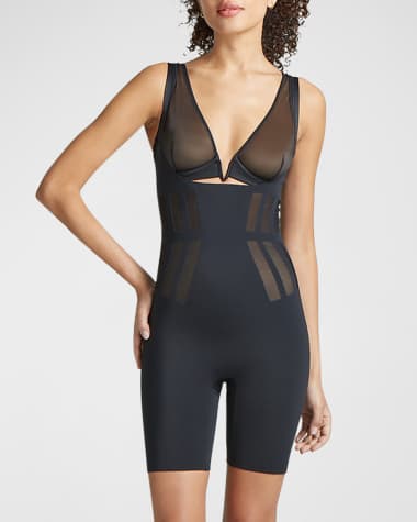 Commando Luxe Control Open-Bust Microfiber Bodysuit
