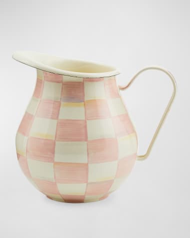 MacKenzie-Childs Rosy Check Enamel Pitcher