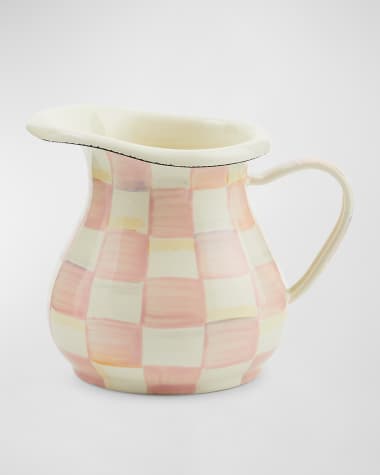 MacKenzie-Childs Rosy Check Enamel Creamer