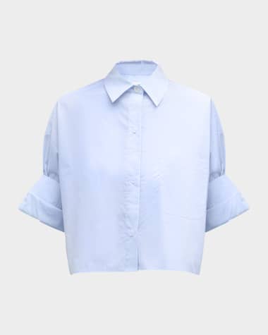 TWP Next Ex Cropped Shirt in Superfine Cotton