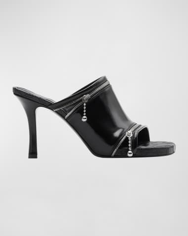 Burberry libbie patent deals leather slides