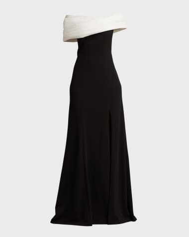 Black and white formal hot sale gowns