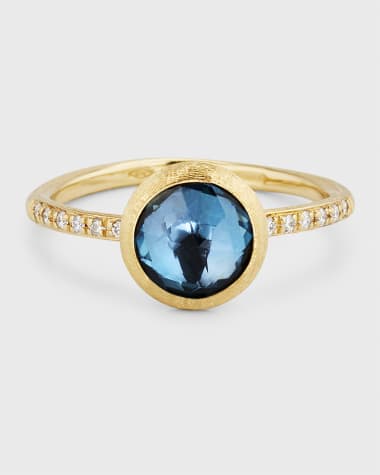 Marco Bicego 18K Gold Jaipur Color London Blue Topaz Ring, Size 7