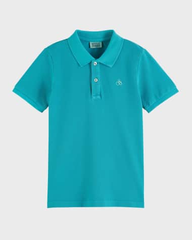 Scotch & Soda Boy's Garment-Dyed Pique Polo, Size 4-12