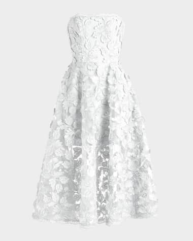 HELSI Florence Strapless Lace Applique Midi Dress