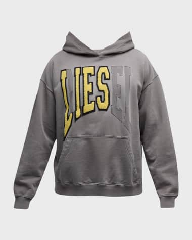 Diesel Men's Loopback Lies Logo Hoodie