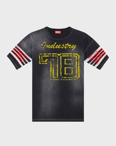 Diesel Men's Flocked Logo Jersey T-Shirt