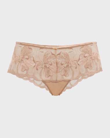 Chantelle Fleur Floral-Embroidered Lace Hipster Briefs