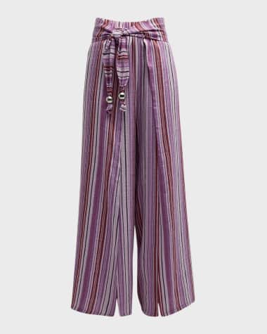 Lisa Marie Fernandez Farah Striped Wrap Pants
