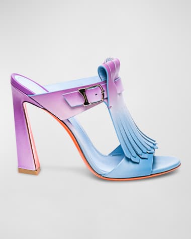 Santoni Afridite Ombre Kiltie Mule Sandals