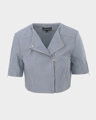 LaMarque Kirsi Short-Sleeve Leather Jacket