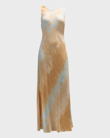 A.L.C. Amana Tie-Dye Maxi Slip Dress