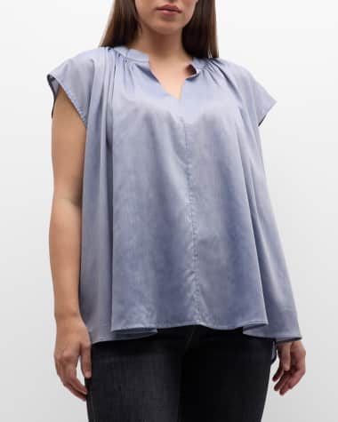 Neiman marcus plus size blouses on sale