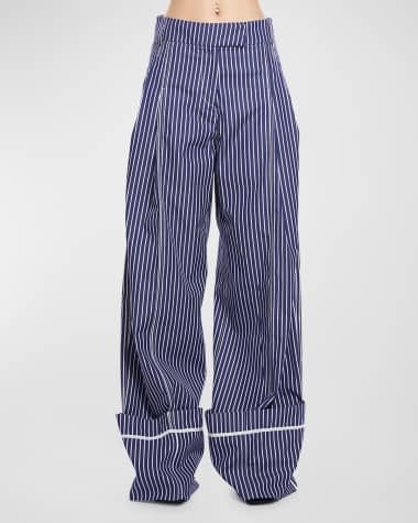 Des Phemmes Oversized Pinstripe Tailoring Pants