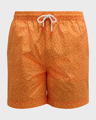Swims Men's Coral-Print Quick-Dry Swim Shorts