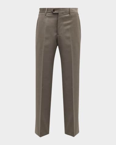 Giorgio Armani Men's Stone Wool Trousers