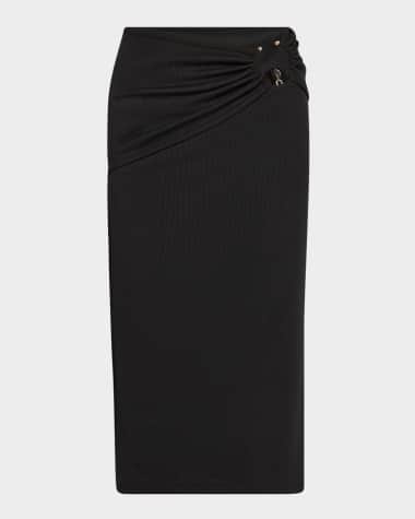 Christopher Esber Orbit Gathered Cutout Rib Skirt