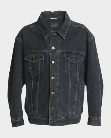 Saint Laurent Men's Egg-Shaped Denim Jacket