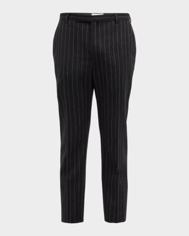 Saint Laurent Men's Flannel Pinstripe Trousers