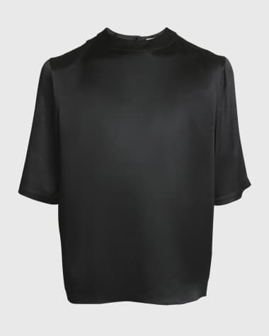 Saint Laurent Men's Satin Crepe T-Shirt