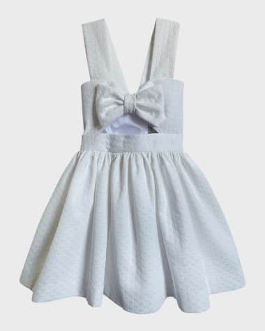Neiman Marcus HELENA girls blue plush velvet's dress size 4
