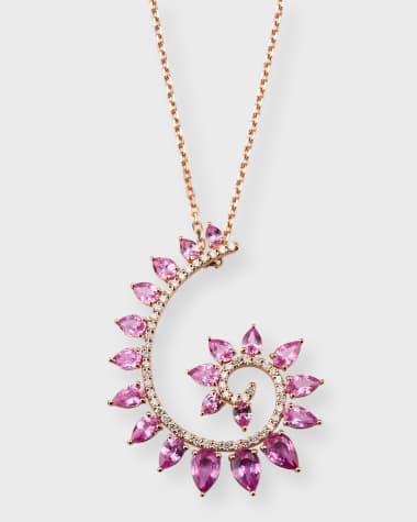 Gismondi 1754 18K Rose Gold Necklace with Diamonds and Sapphires
