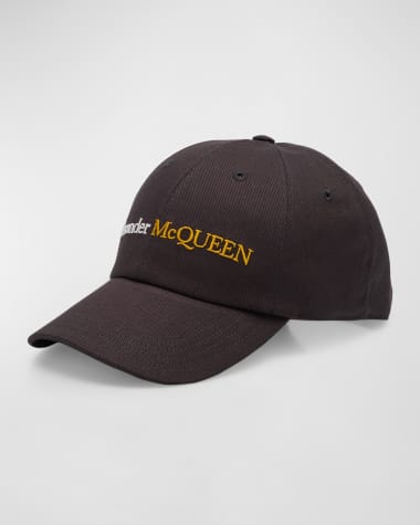 Alexander McQueen Men's Bicolor Logo 6-Panel Baseball Hat
