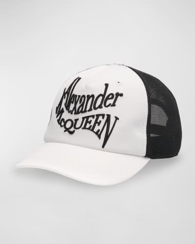 Alexander McQueen Men's Warped Logo Trucker Hat