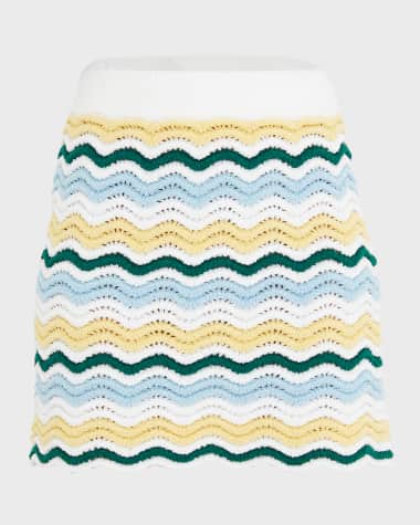 CASABLANCA Boucle Wave Mini Skirt