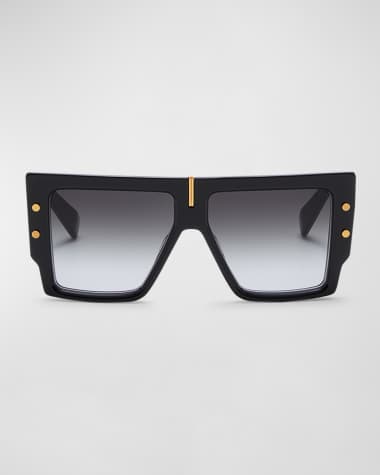 Balmain B-Grand Acetate & Titanium Square Sunglasses