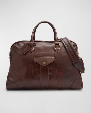 Brunello Cucinelli Men's Leather Travel Bag