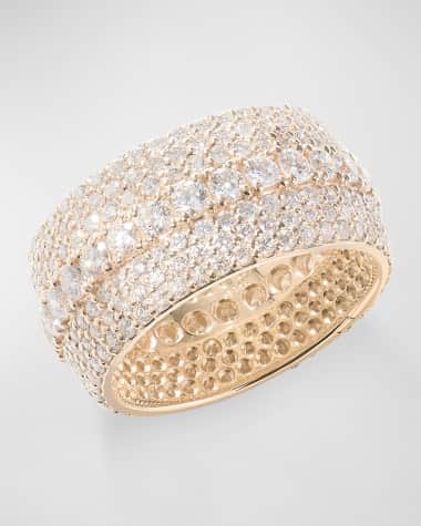 LANA Curved Mega Flawless Diamond Cigar Ring, Size 7