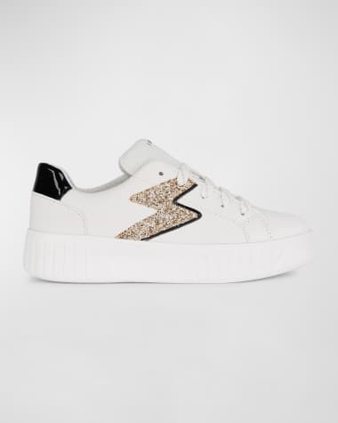 Geox Kid's Mikiroshi Respira™ Metallic Sneakers, Toddler/Kids